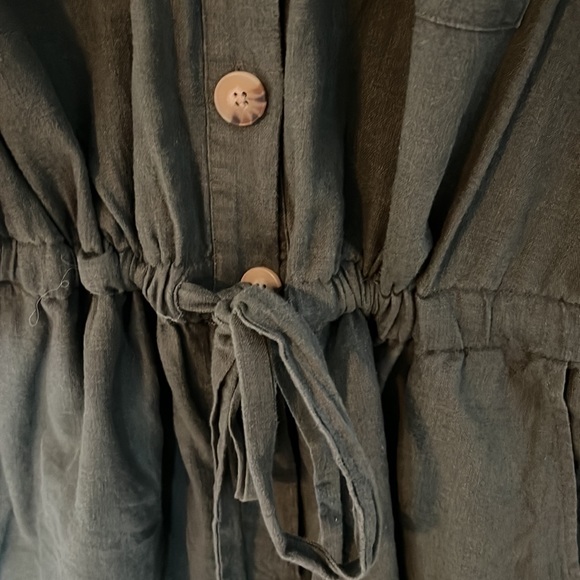 Ava & Viv Olive Linen Romper Jumpsuit size X - Picture 5 of 6